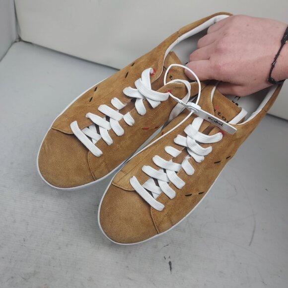 Kiton MENS Stitching Suede Low Top Brown Sneaker - Picture 11 of 13